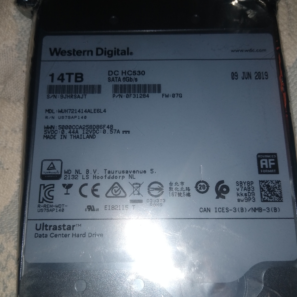14 TB UNOPENED hard drive